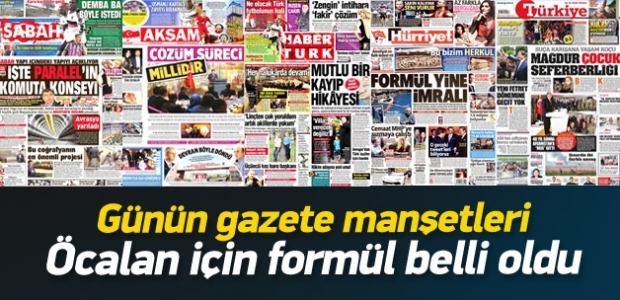 20 Ekim 2014 gazete manşetleri