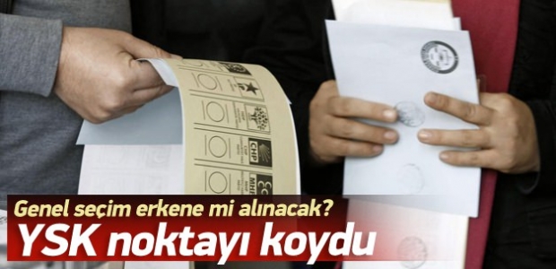 YSK'dan erken seçime noktayı koydu