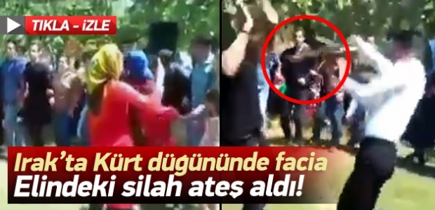 Kürt düğününde facia! Silahı ateş aldı