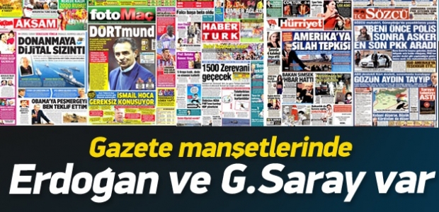 23 Ekim 2014 gazete manşetleri