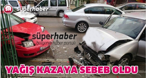 Isparta'da yağış kazaya sebep oldu