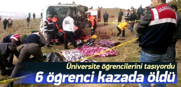 Üniversite öğrencileri kaza yaptı: 6 ölü