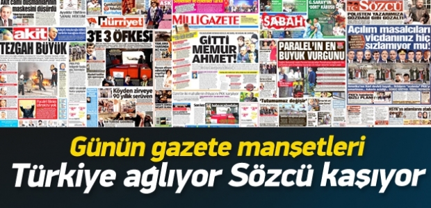 27 Ekim 2014 gazete manşetleri