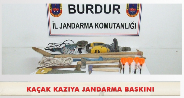 KAÇAK KAZIYA JANDARMA BASKINI