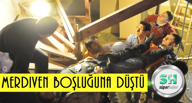 Merdiven Boşluğuna Düştü