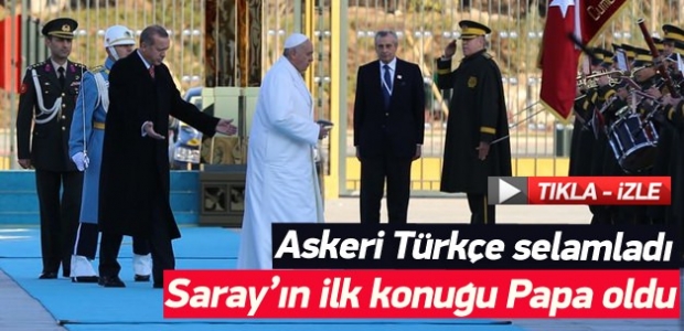 Papa, Cumhurbaşkanlığı Sarayı'nda