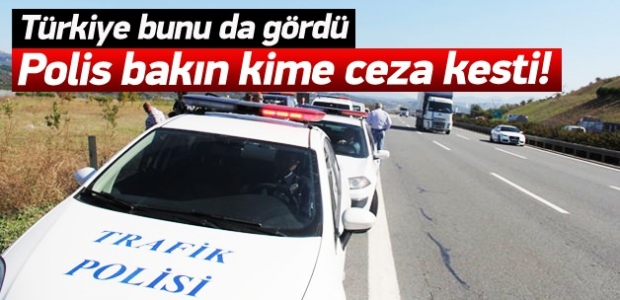 Trafik polisine park cezası kesildi