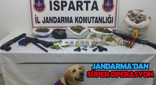 Isparta İl Jandarma Komutanlığın'dan süper operasyon