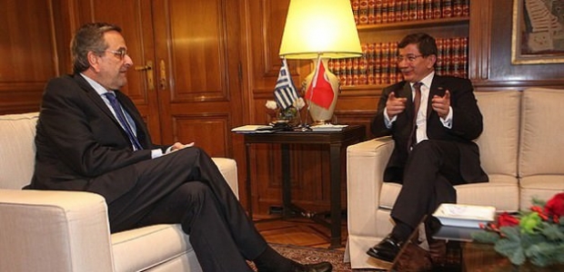 Başbakan Davutoğlu Samaras'la görüştü