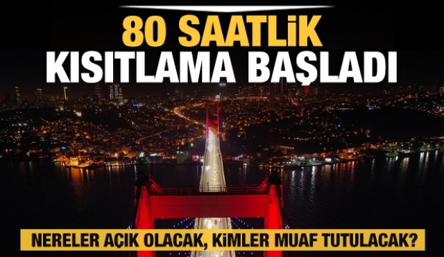 80 saatlik kısıtlamada nereler açık olacak?