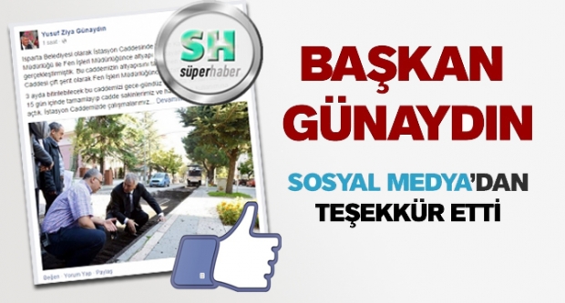 Günaydın teşekkür etti