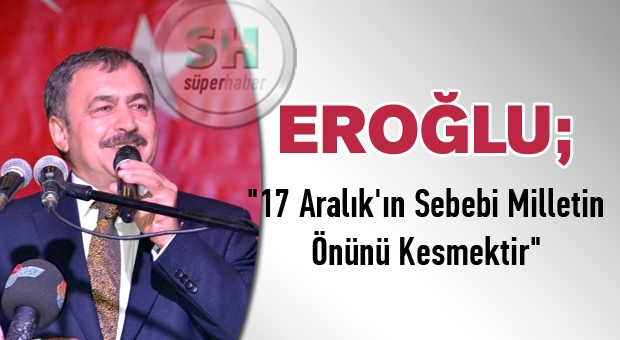 Eroğlu: '17 Aralık’ın Sebebi Milletin Önünü Kesmektir'