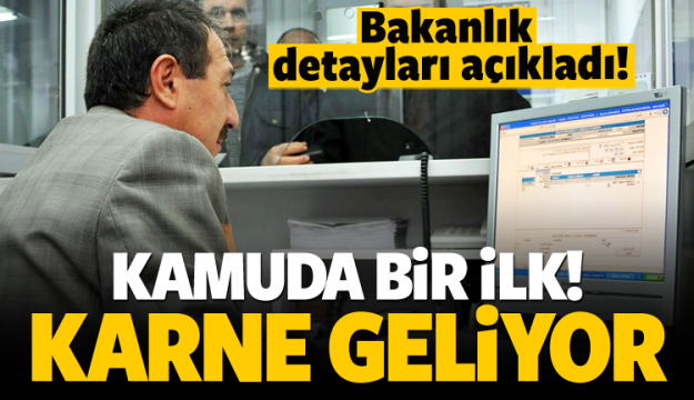 Kamuda bir ilk... Karne geliyor