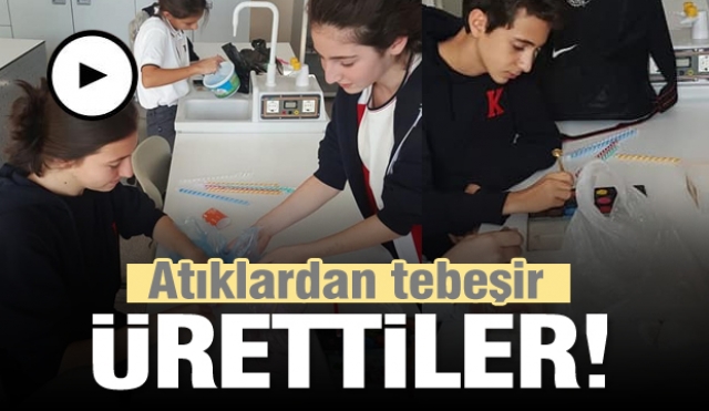 TED Isparta lise öğrencileri atıklardan tebeşir üretiyor