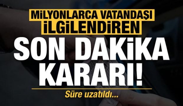 Milyonlarca vatandaşı ilgilendiren son dakika ehliyet kararı!