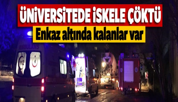 Akdeniz Üniversitesi'nde iskele çöktü