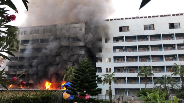 Antalya’da otel yangını 