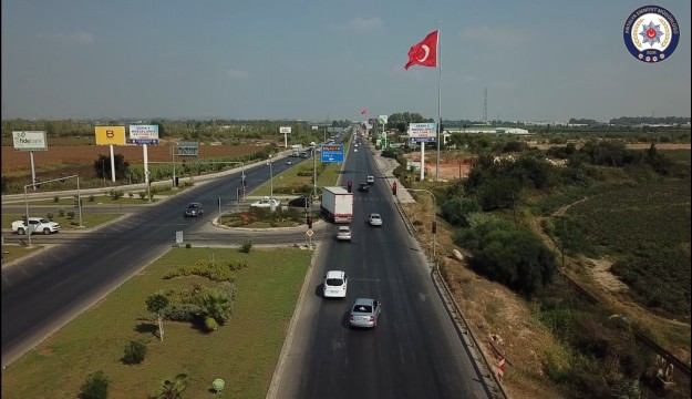 Antalya’da trafik dronla Denetlendi   