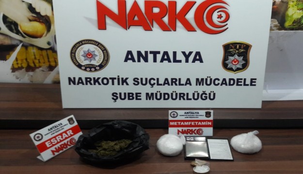  Antalya’da uyuşturucu operasyonu: 3 tutuklama   