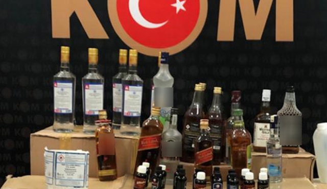 Antalya'da sahte içki operasyonu