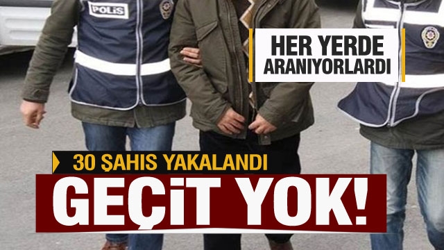 Aranan 30 şahıs Isparta emniyet ekiplerince yakalandı