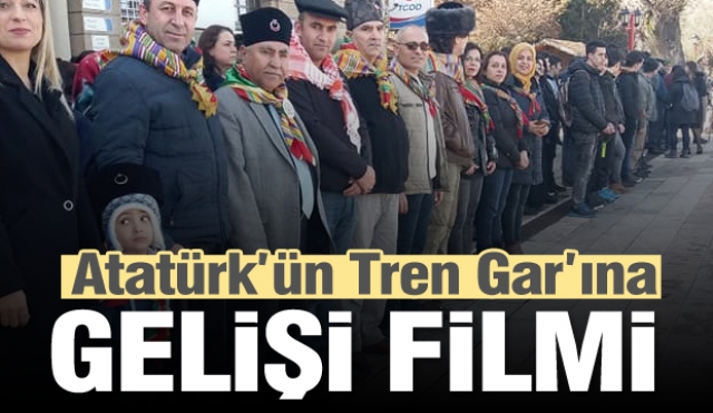 Atatürk'ün Isparta Tren garına gelişi canlandırıldı