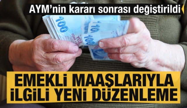 AYM'NİN KARARI DOĞRULTUSUNDA DEĞİŞİKLİK