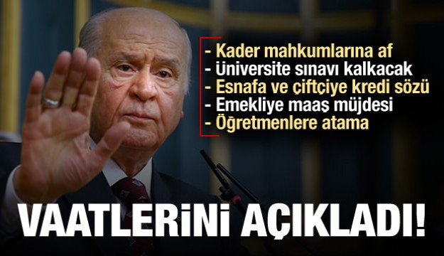 Bahçeli, MHP'nin seçim beyannamesini açıkladı