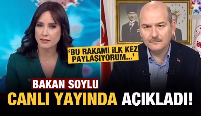 ​Bakan Soylu karantinadaki kişi sayısını açıkladı