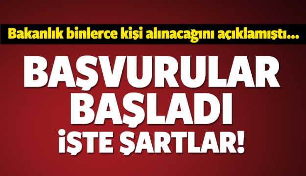 Bakanlık açıkladı! 2500 kişi alınacak... İşte şartlar