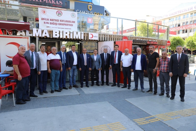 Başkanlar Ahilik Haftası'nda Kan Bağışı Kampanyasına Destek Verdi
