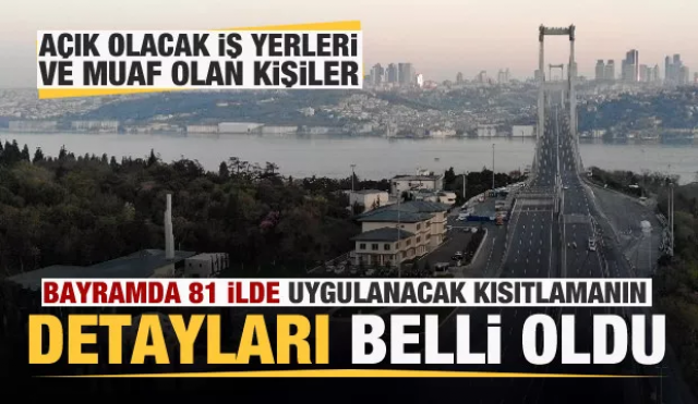 Bayramda açık olan iş yerleri ve muaf olan kişiler