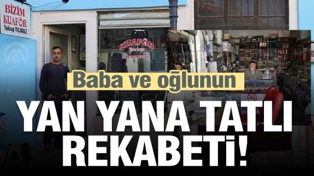 Berber baba ve oğlunun yan yana tatlı rekabeti