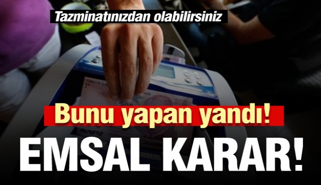 Bunu yapan yandı! Tazminatınızdan olabilirsiniz