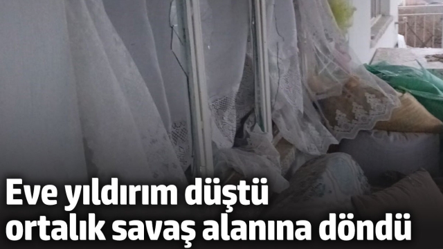 Burdur’da Evin Çatısına Yıldırım Düştü: Savaş Alanını Andıran Manzara!