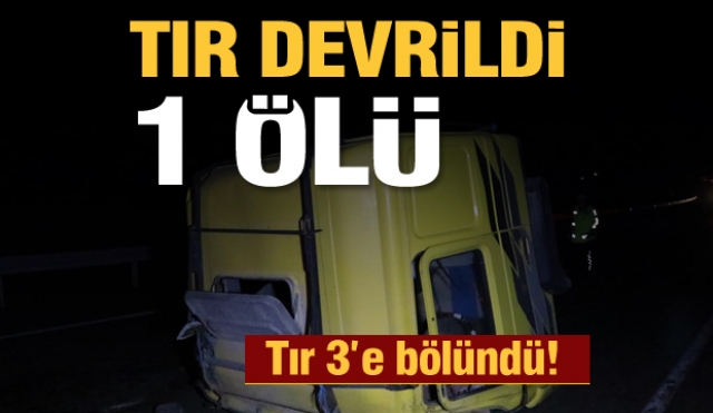Burdur'da arpa yüklü tır devrildi: 1 ölü, 1 ağır yaralı