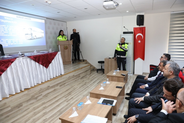 Burdur'da Trafik kazalarının önlenmesine yönelik toplantı