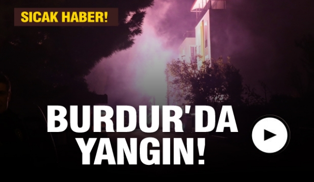 Burdur'da yangın