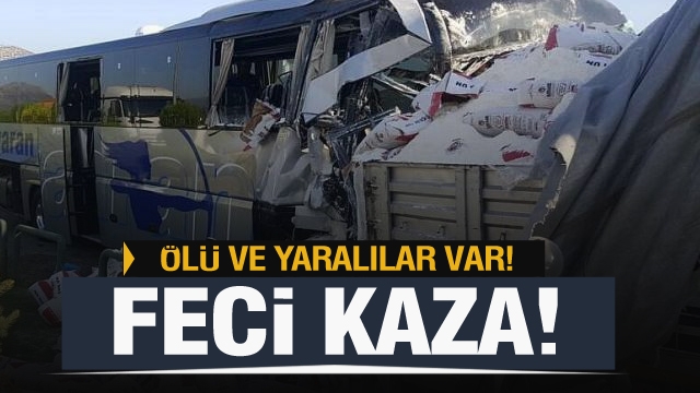 Burdur'da yolcu otobüsü kazası...ölü ve yaralılar var!