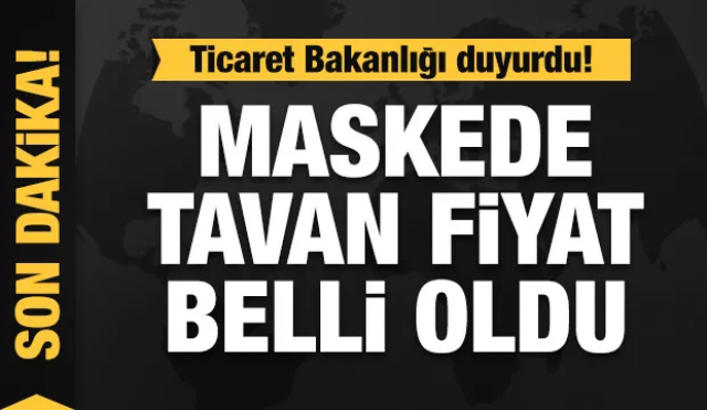 Cerrahi maskelerde tavan fiyat belli oldu