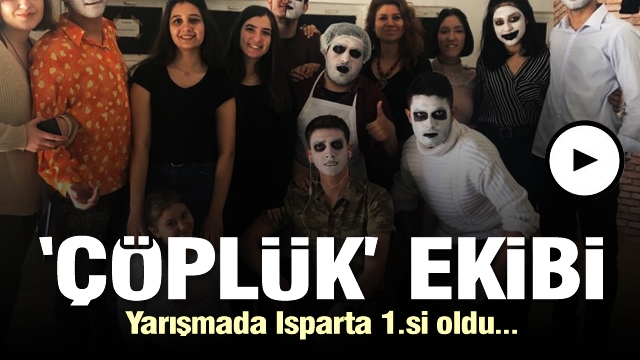“Çöplük” isimli tiyatro ekibi Isparta il birincisi oldu