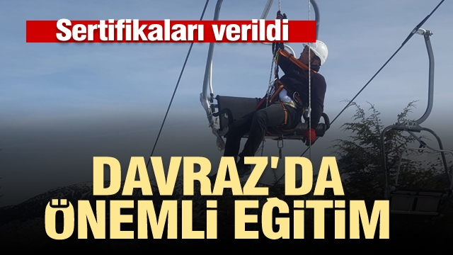 Davraz’da çok önemli eğitim! sertifikaları verildi