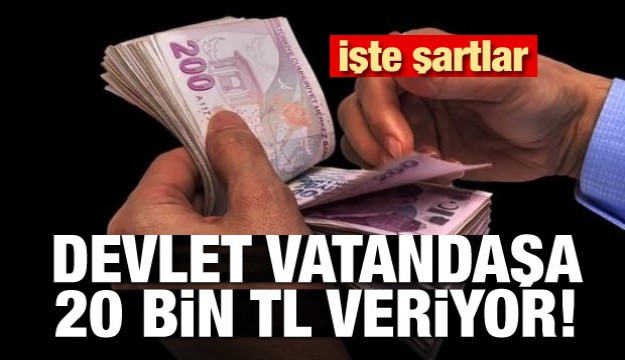 Devlet vatandaşa 20 bin TL verecek! İşte şartlar