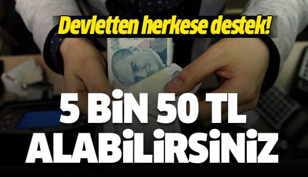 Devletten herkese destek!5 bin 50 TL alabilirsiniz
