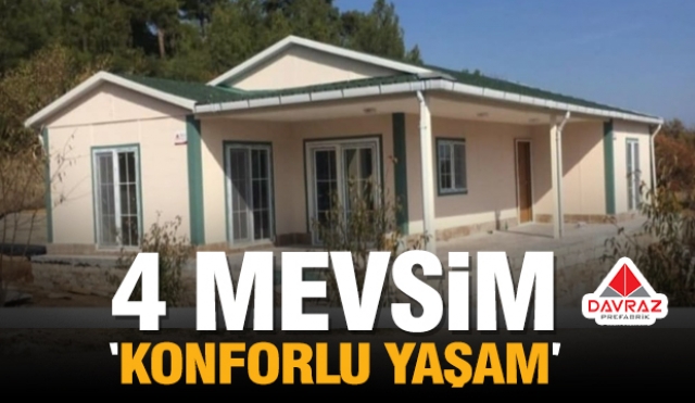 Dört mevsim kullanıma uygun prefabrik ve konteyner evler için Davraz Prefabrik