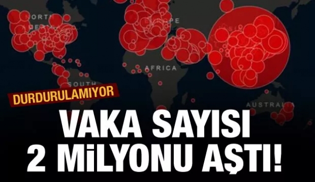 Dünya genelinde vaka sayısı 2 milyonu aştı