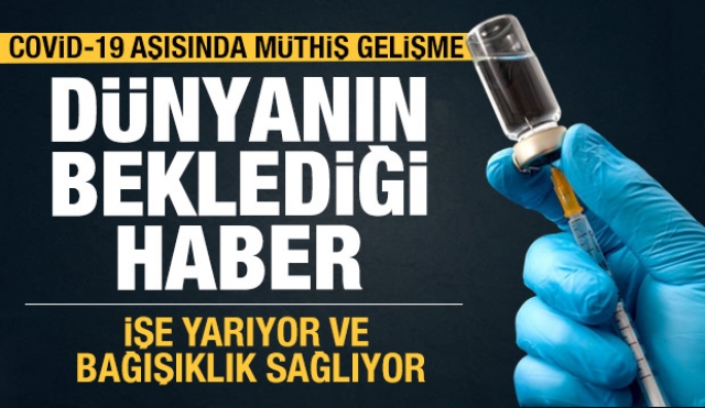Dünyanın beklediği haber: işe yarıyor ve bağışıklık sağlıyor!
