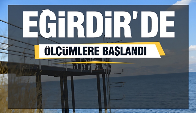  Eğirdir Gölü Hidroloji Raporu İçin Buharlaşma Ölçümleri Yapıyor