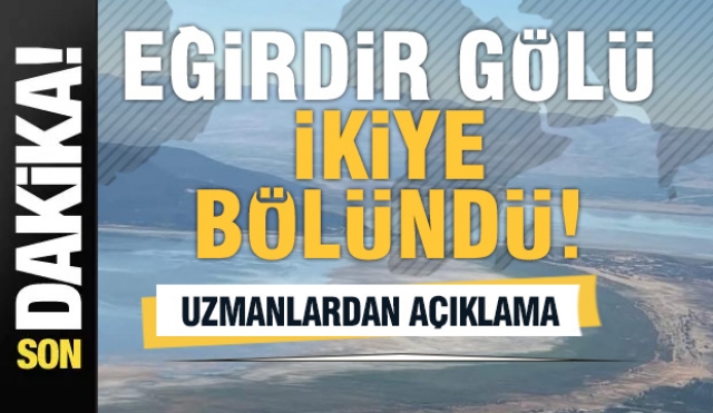 Eğirdir Gölü Kuraklık Nedeniyle İkiye Ayrıldı
