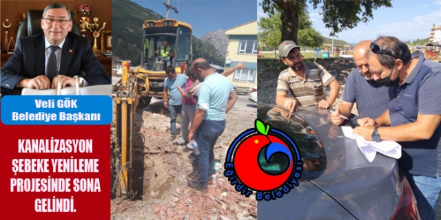 EĞİRDİR'DE KANALİZASYON ŞEBEKE YENİLEME  PROJESİNDE SONA GELİNDİ